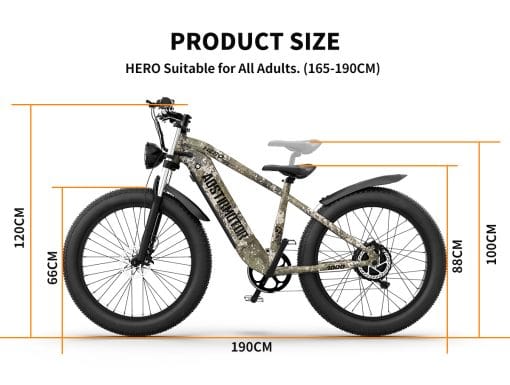 52V All-Terrain E-Bike  26x4.0 Fat Tire Electric Bike 20 AH Extended-Range Battery & Hydraulic Disc Brakes - Image 3