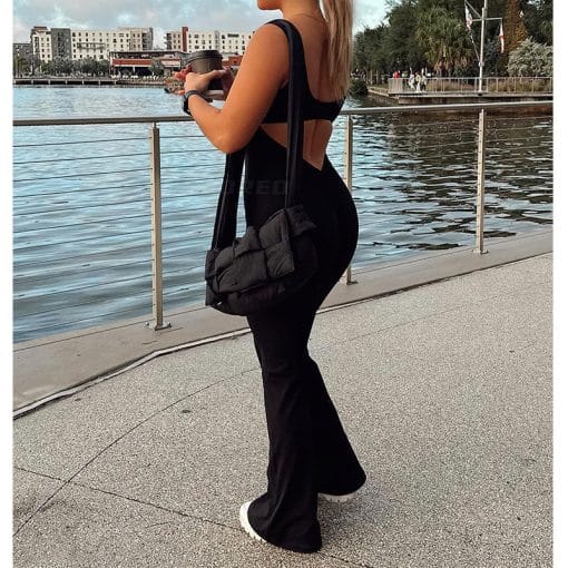 Slim Fit Hip Raise Jumpsuit Sexy Backless Exercise Yoga Clothes - Image 5