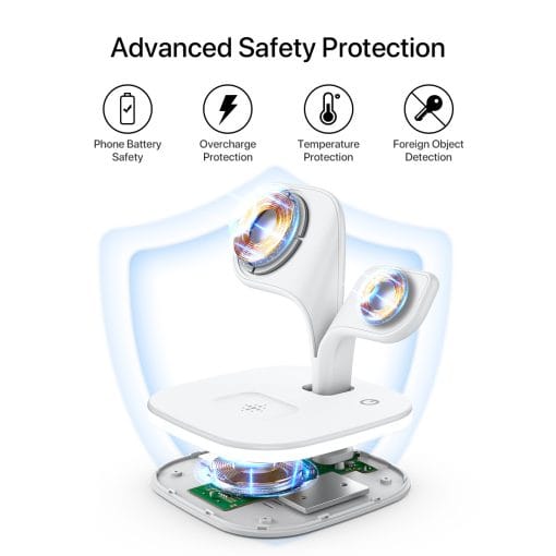 5-in-1 Magnetic Real Wireless Desktop Fast Charging Station For Multiple Devices - Image 6