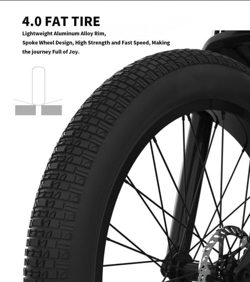 52V All-Terrain E-Bike  26x4.0 Fat Tire Electric Bike 20 AH Extended-Range Battery & Hydraulic Disc Brakes - Image 8