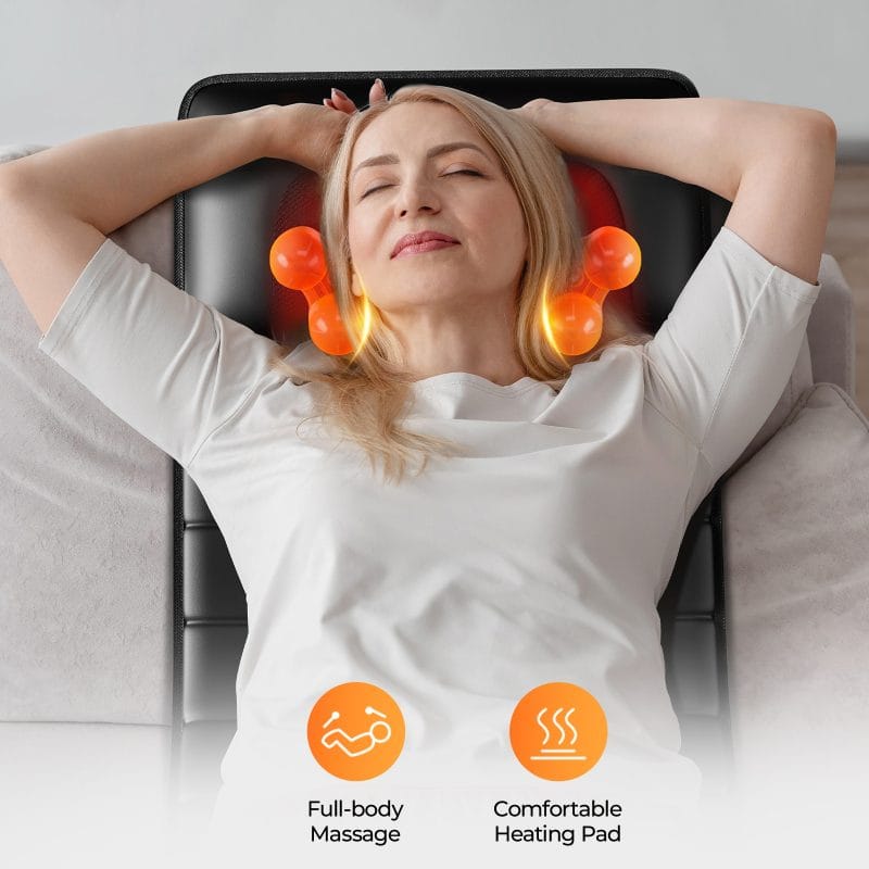 Full Body Massage Mattress – Heated Foldable Relaxation Mat