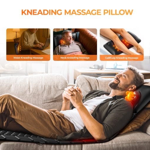 Foldable Massage Mattress Controller With Smart Heating And Timer, Perfect For Full-body Relaxation At Home, Portable And Convenient For Home Use - Image 5
