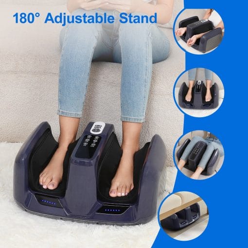 Professional Foot Massager With Heat & Kneading - 4 Auto Modes, Adjustable Speed, Calf & Sole Relaxation, Shiatsu Reflexology For Home,Office Use - Image 5