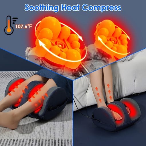 1Pc Shiatsu Foot Massager With Heat Foot Calf Thigh Arm Massager Machine With 3 Modes 3 Intensity Levels Gifts For Mom Dad Lover - Image 2
