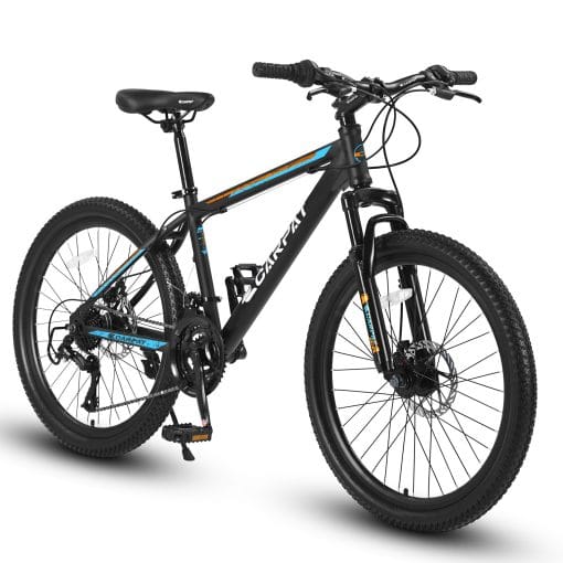 S26102 26 Inch Mountain Bike, Shimano 21 Speeds With Mechanical Disc Brakes, High-Carbon Steel Frame, Suspension Bikes Mountain Bicycle For Teenagers - Image 3