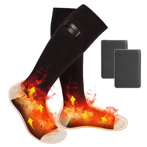 1Pair  Electric Heated Socks For Men Women Battery Powered Heated Socks Rechargeable Feet Warmer With 4 Temperature Levels Indoor Outdoor Machine Washable - Image 4