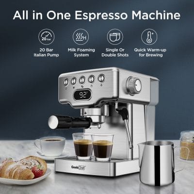 Espresso machine with dual espresso shots brewing