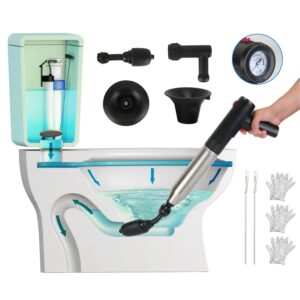 Plunger for clogged toilet air pressure cleaner