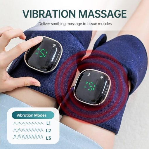 Trending Smart Knee Massager With Heat 3 Vibration Modes & Type-C Fast Charging - Image 2