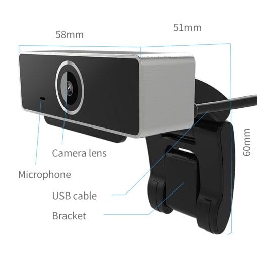1Pc FHD 1080P Webcam USB PC Computer Webcam Auto Focus With Microphone 60-Degree Widescreen Desktop Laptop Webcam Live Streaming Webcam With Rotatable Clip For Live Broadcast Video Calling Conferencin - Image 3