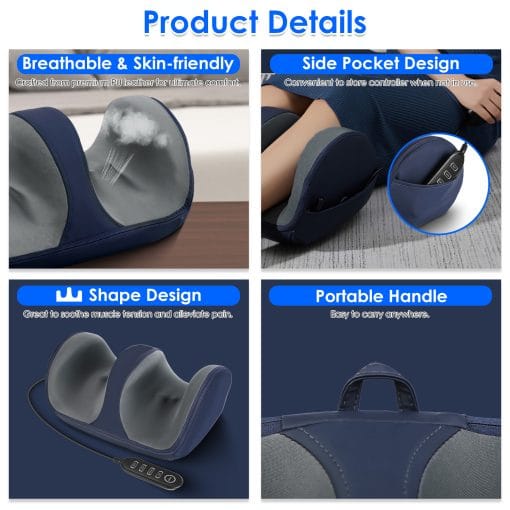 1Pc Shiatsu Foot Massager With Heat Foot Calf Thigh Arm Massager Machine With 3 Modes 3 Intensity Levels Gifts For Mom Dad Lover - Image 9