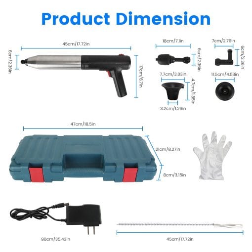 1Pc Electric Toilet Plunger High Pressure Air Plunger Air Drain Blaster Drain Clog Remover With Real Time Pressure Display For Toilets Bathroom Floor Drain Kitchen Sinks Plumbing Clogs - Image 8