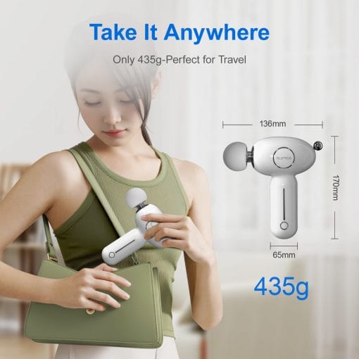 DRS-8120D Mini Massage Gun - Deep Tissue Percussion Massager With Heating Function, 5 Speed Levels, Portable Muscle Relaxation For Athletes & Recovery, USB Rechargeable - Image 7