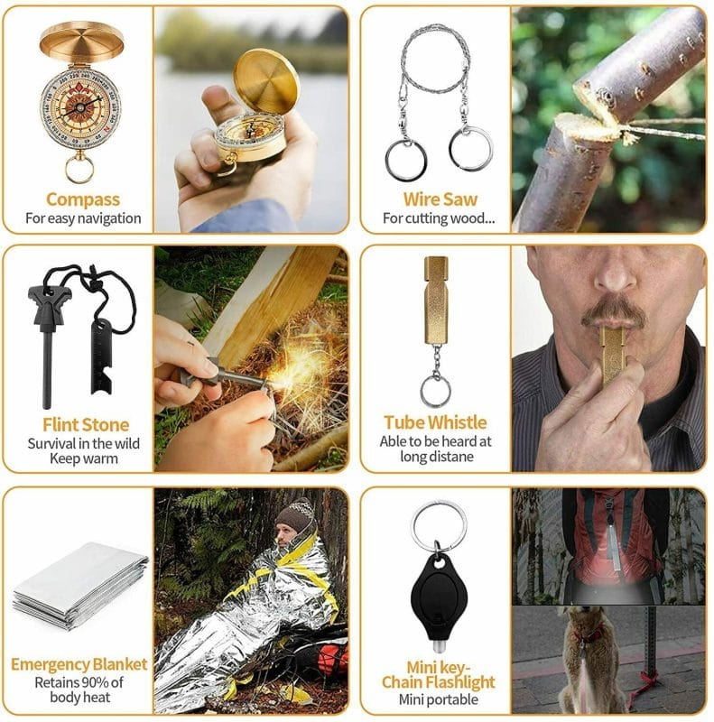 Outdoor survival gear set with multitools