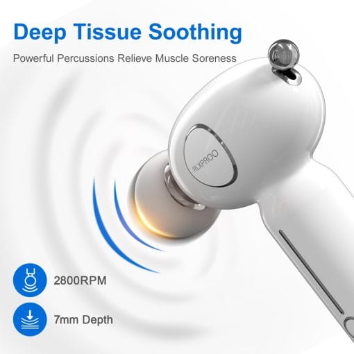 DRS-8120D Mini Massage Gun - Deep Tissue Percussion Massager With Heating Function, 5 Speed Levels, Portable Muscle Relaxation For Athletes & Recovery, USB Rechargeable - Image 8