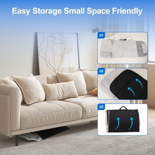Detachable Smart Massage Mattress,Independent Lumbar And Back Heat Therapy,Overload Automatic Protection,Removable And Washable - Image 4