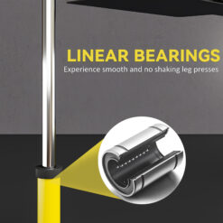 Alternative view of Vertical Leg Press Machine with Adjustable Leg, Back, and Head Positions, 1" Standard Plate Compatible, Yellow