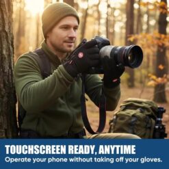 Alternative view of Anti-Slip Waterproof Thermal Winter Gloves For Men And Women, Windproof Cold Weather Motorcycle Riding Bicycle Cycling Hiking Gloves Touch Screen Anti-Slip Winter Sport Outdoor Gloves