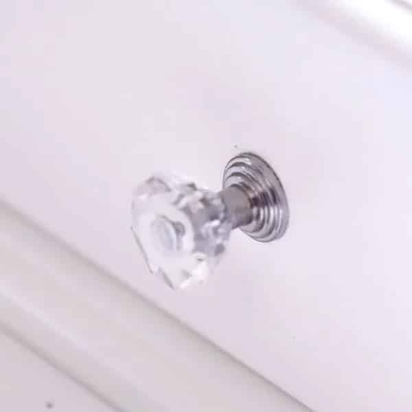 With Light Bulb Single Mirror 5 Drawer Dressing Table White - Image 5