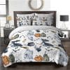 halloween comforter set with ghost and pumpkin print