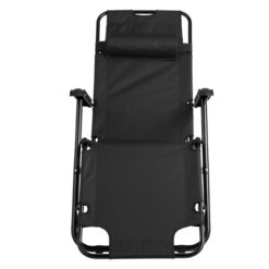 Alternative view of Portable Dual Purposes Extendable Folding Reclining Chair Black