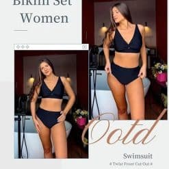 Alternative view of High Waisted Bikini Set – Flattering Ultra High Waisted Swimsuit Two-Piece for Women