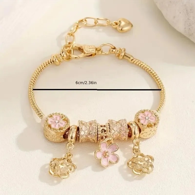 Charm Bracelet – Elegant & Powerful Gold Heart Charm Bracelet for Women - Image 3