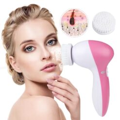 Facial Cleansing Brush Waterproof Face Spin Cleaning Brush With 5 Brush Heads