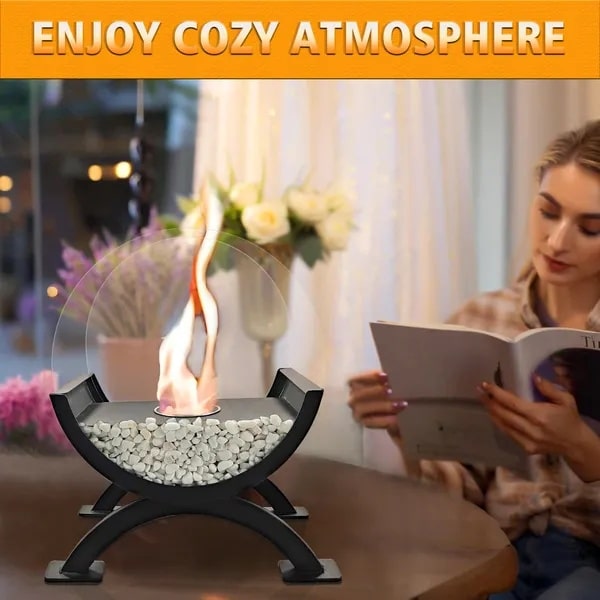 Tabletop Fireplace – Indoor Tabletop Fire Pit Bio Ethanol Fireplace - Image 4