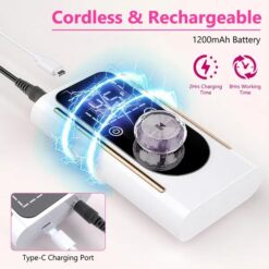 Alternative view of Portable Electric Nail Drill Bit 45000 RPM With 11 Bits Base Waist Clip Cordless Rechargeable Nail File Machine For Professional Salon Home Acrylic Nails Remove Nail Gel Polish Manicure