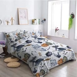 Alternative view of Halloween Comforter Set 8PCS – Witch Pattern Bed in a Bag Bedding Set with Comforter, Sheets, Pillow Shams & Cushion Cover