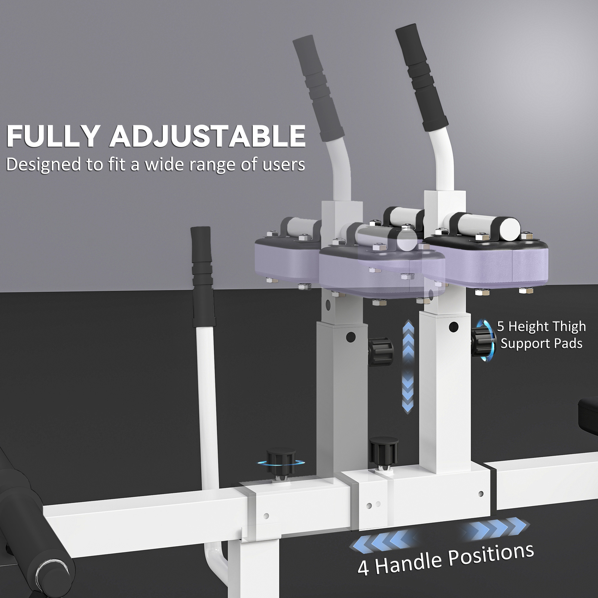 Adjustable Steel Seated Calf Raise Exercise Strength Training Gym Equipment, Purple - Image 8