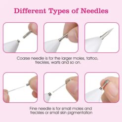 Alternative view of Skin Tag Repair Kit Portable Beauty Equipment Multi-Level With Home Usage USB Charging LCD Level Adjustable 6 Replaceable Needles