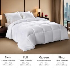 Alternative view of 2-Pack Large White Plaid Duvet Inserts. Soft And Comfortable With Skin-friendly Warmth. Suitable For All Seasons - Ideal As A Winter Quilt Or For Spring/autumn Use. Perfect For Premium Homes And Luxur