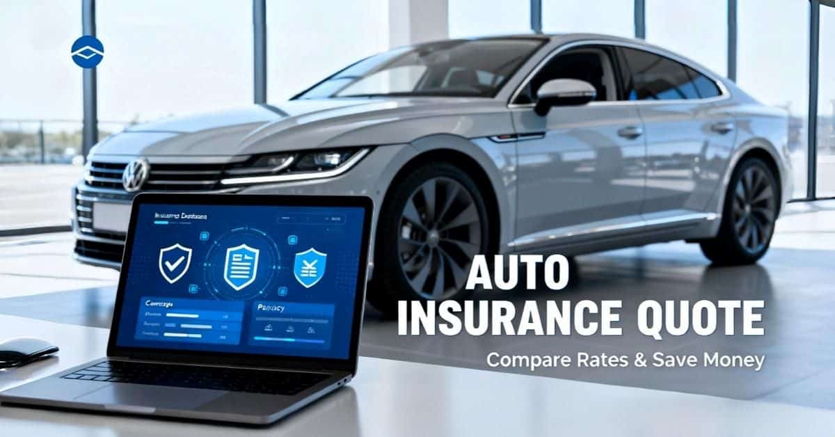 Auto insurance quote comparison showing coverage options, pricing, and policy details for drivers.