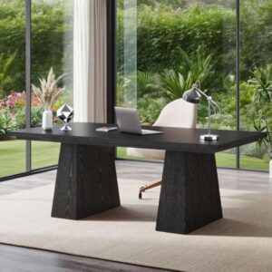 Alternative view of Executive Desk – Powerful Modern Solid Wood Office Table for a Confident Workspace