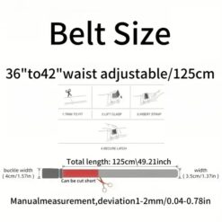 Alternative view of Men's Belt Hollow Alloy Automatic Buckle Printed Men's Belt Versatile High-end Belt Fashion Belt Strong And Durable Men's Belt, Men's Fashion Ratchet Belt, Adjustable Size