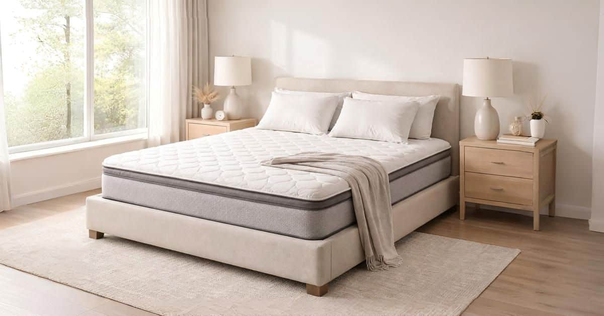 double bed mattress in a modern bedroom designed for comfort and support