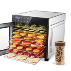 Alternative view of Food Dehydrator Machine 25QT, 8 Trays Stainless Steel Dehydrator Machine, Large Capacity Dehydrators For Food And Jerky, Herbs, Yogurt, Veggies, Dog Treats