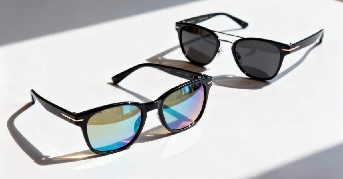 Sunglasses buying guide showing polarized, men and women sunglasses styles