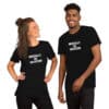 black graphic t shirt with mentally on vacation text