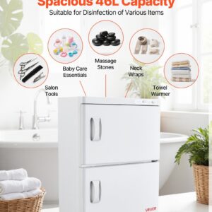 Alternative view of Hot Towel Warmer, 10 Gal Large Capacity 2-Tier Towel Warmer Cabinet With Clip & 4 Stainless Steel Racks, Holds Up 48 Towels, All-Round Heating Cabinet For Spa, Barber, Manicures, Massage, Salon