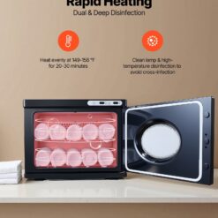 Alternative view of Hot Towel Warmer, 5 Gal Large Towel Warmer Cabinet With See Through Window, Clip & Stainless Steel Racks, Holds Up 36 Towels, All-Round Heating Cabinet For Spa, Barber, Manicures, Massage, Salon