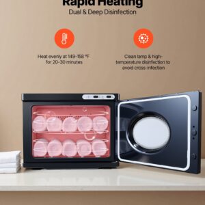 Alternative view of Hot Towel Warmer, 5 Gal Large Towel Warmer Cabinet With See Through Window, Clip & Stainless Steel Racks, Holds Up 36 Towels, All-Round Heating Cabinet For Spa, Barber, Manicures, Massage, Salon