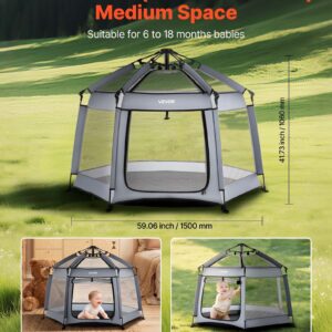 Alternative view of Baby Playpen, Pop Up Toddler Playpen With Canopy, Indoor & Outdoor Portable Play Yard For Babies Toddlers With UPF 50+ Sunshades & Travel Bag For Home Park Beach, Foldable And Lightweight