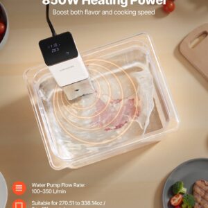 Alternative view of Sous Vide Precision Cooker, 850W Sous-Vide Cooking Machine, Immersion Circulator With LED Digital Display, Secure Clamp Design, Fast-Heating, Accurate Temperature & Timer Control, Sous-Vide