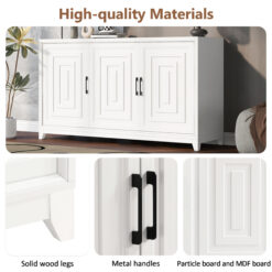 Alternative view of VIBE HAUS TV Stand For TVs Up To 65 Inches, Modern Entertainment Center Media Console Cabinet With 2 Spacious Storage Space, Solid Wood Legs For Living Room