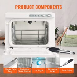 Alternative view of Hot Towel Warmer, 8L Spa Hot Towel Warmer Cabinet, 2-in-1 Towel Warmer With Stainless Steel Rack, Holds Up To 16 Towels, All-round Heating For Facials, SPA, Massage, Salon, Bathroom, Esthetician