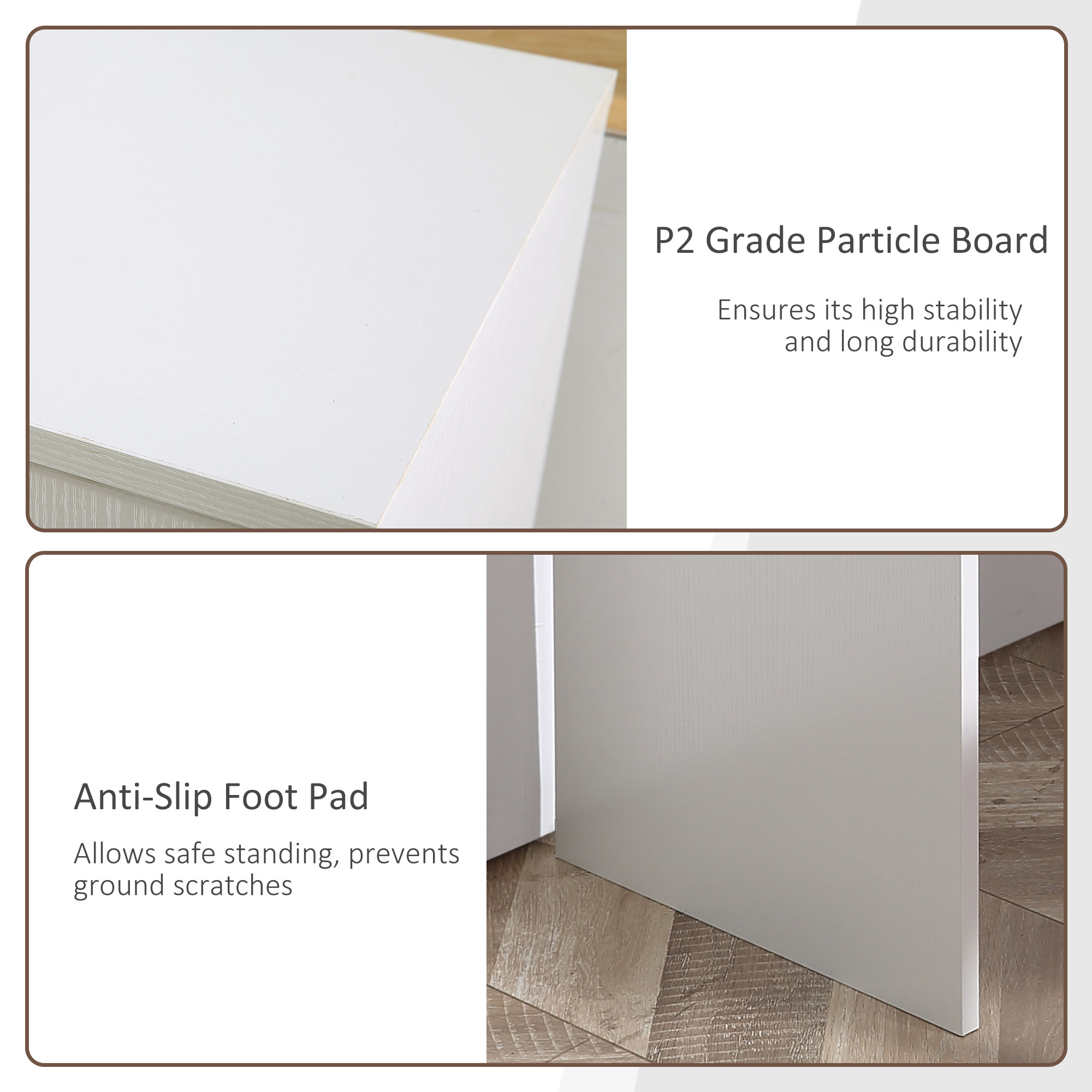 L Shaped Computer Desk, 180° Rotating Corner Desk with Storage Shelves, Drawer and Cabinet, Study Workstation for Home Office, White - Image 3