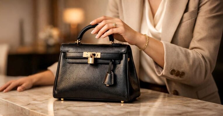 luxury handbags guide showing premium leather designer handbag for smart buying